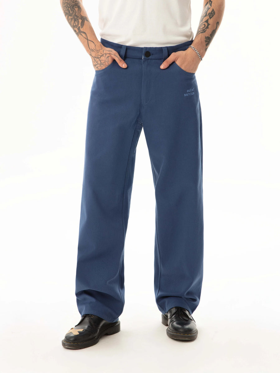 Hole Nakış Detay Gabardin Pantolon
