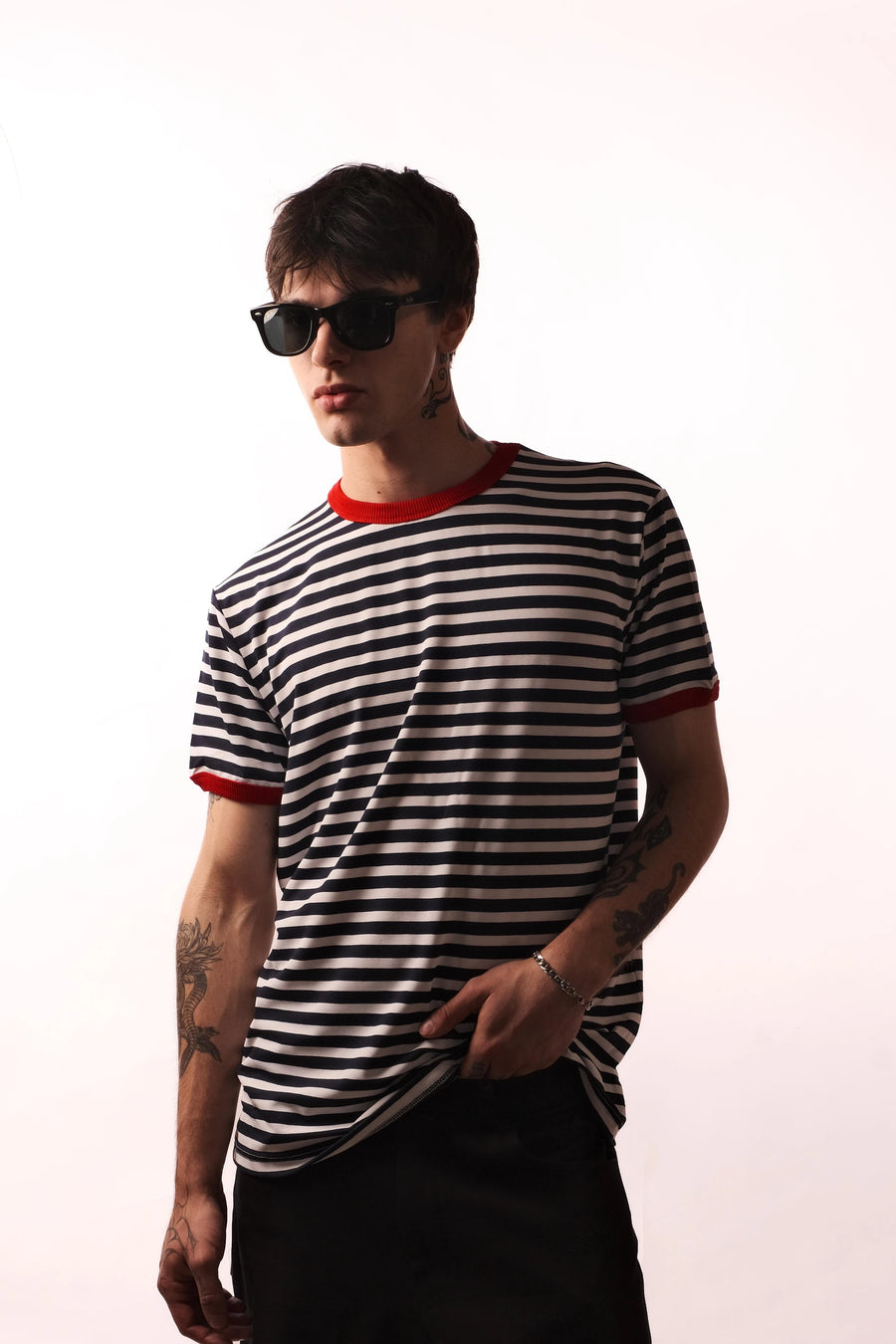 Triko Çizgili T-Shirt
