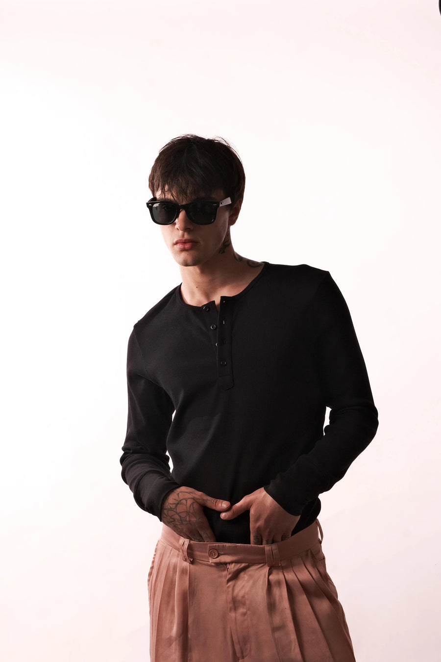 Bisiklet Yaka Patlı Kaşkorse Sweatshirt