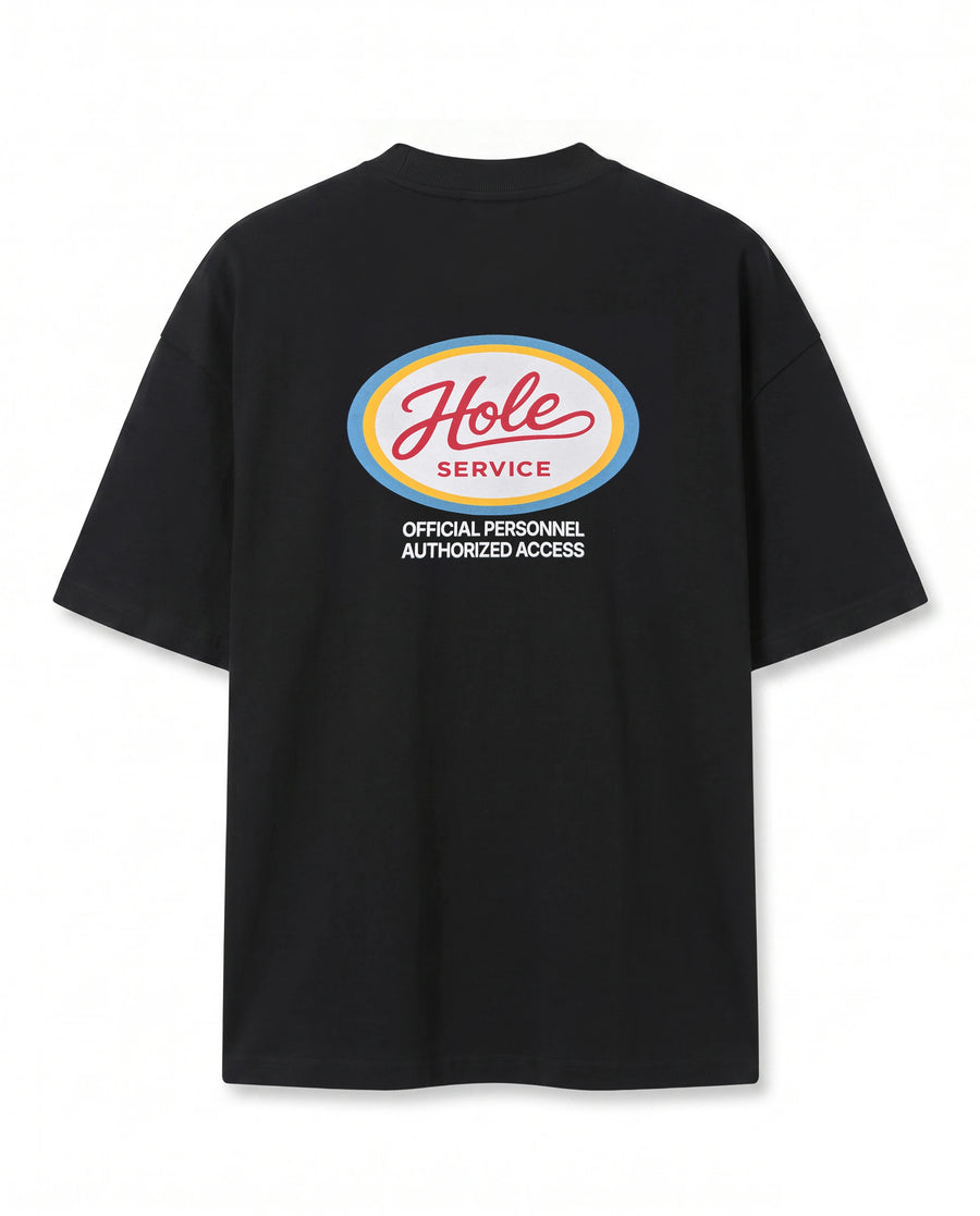 Retro Logo Baskılı Siyah Oversize T-Shirt