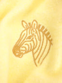 Sarı Zebra Nakışlı Jacob Triko Kazak