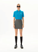 Service Polo Yaka Baskı Detay Mavi T-Shirt