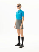 Service Polo Yaka Baskı Detay Mavi T-Shirt