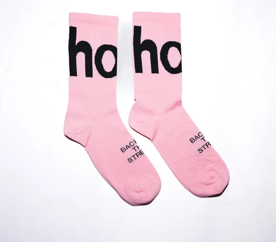 Pembe Hole Çorap