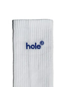 Hole Logo Baskı Beyaz Çorap