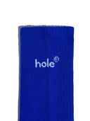 Hole Logo Baskı Mavi Çorap