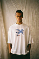 Pegasus Zebra Grafik Baskılı Beyaz Oversize T-Shirt
