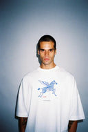 Pegasus Zebra Grafik Baskılı Beyaz Oversize T-Shirt