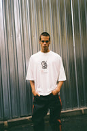 Last Sip Grafik Baskılı Beyaz Oversize T-Shirt