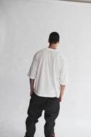 Last Sip Grafik Baskılı Beyaz Oversize T-Shirt