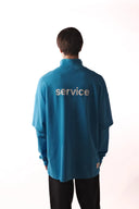 Mavi Polo Yaka Çift Kol T-Shirt