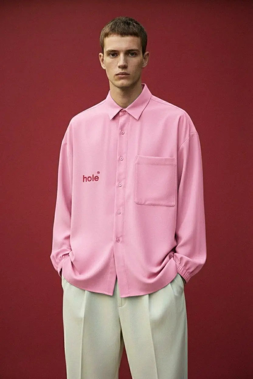 Connell Pembe Oversize Gömlek