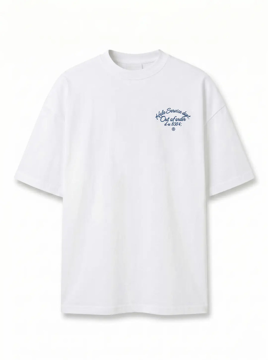 Service Dept. Beyaz Oversıze T-Shirt