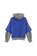 Hole Baskı Detay Çift Kat Hoodie