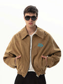Astar Baskılı Nakışlı Gabardin Bomber Ceket