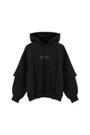 Hole Baskı Detay Çift Kat Hoodie