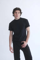 Alvin Siyah Basic T-shirt