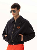 Astar Baskılı Nakışlı Gabardin Bomber Ceket