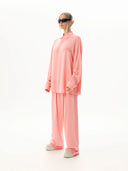 Morcote Oversize Toz Pembe Gömlek