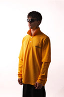 Hole Service Polo Yaka Çift Kol Sweatshirt