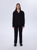 Belmondo Kumaş Oversize Siyah Gömlek