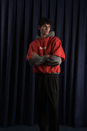 Hole Baskı Detay Çift Kat Hoodie