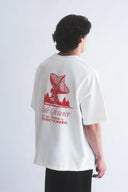 Hole Service Satellite Baskılı Oversize T-Shirt
