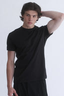 Slim Fit Siyah Basic T-shirt