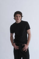 Slim Fit Siyah Basic T-shirt