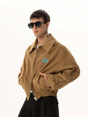 Astar Baskılı Nakışlı Gabardin Bomber Ceket