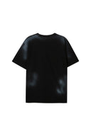 Hole Kurt Baskılı Püskürtme Detay T-Shirt