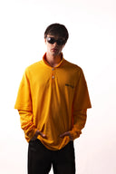 Hole Service Polo Yaka Çift Kol Sweatshirt