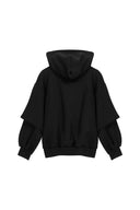 Hole Baskı Detay Çift Kat Hoodie
