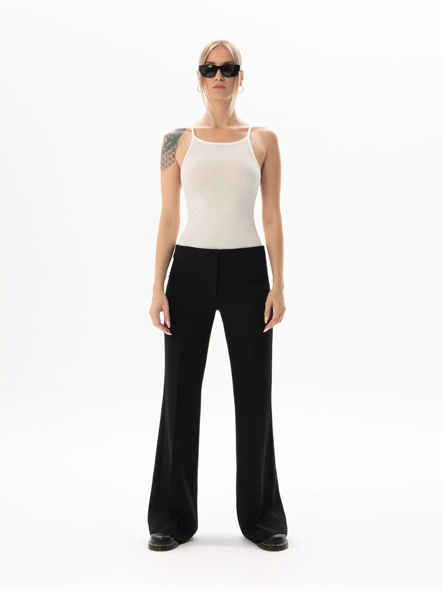 Selena İspanyol Paça Siyah Pantolon
