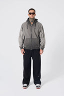 Hole Washed Tam Fermuarlı Hoodie
