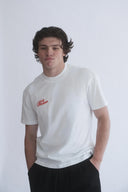 Gögüs Nakış Detay Fit Kalıp Ekru T-Shirt