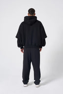 Hole Baskı Detay Çift Kat Hoodie