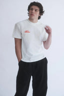 Gögüs Nakış Detay Fit Kalıp Ekru T-Shirt