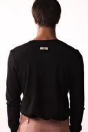 Bisiklet Yaka Patlı Kaşkorse Sweatshirt