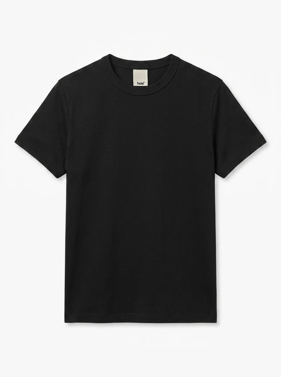 Slim Fit Siyah Basic T-shirt