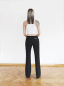 Selena İspanyol Paça Siyah Pantolon