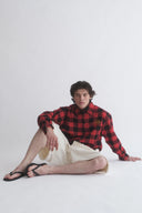 Hole Service Oversize Ekose Gömlek
