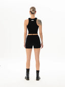 Kaşkorse Siyah Crop Top