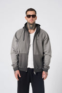 Hole Washed Tam Fermuarlı Hoodie