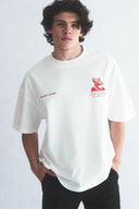 Hole Service Satellite Baskılı Oversize T-Shirt